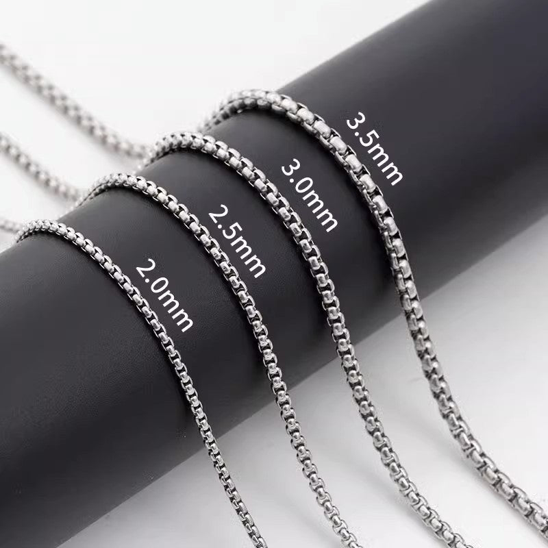 Titanium Steel Cuban Link Chain Necklace European
